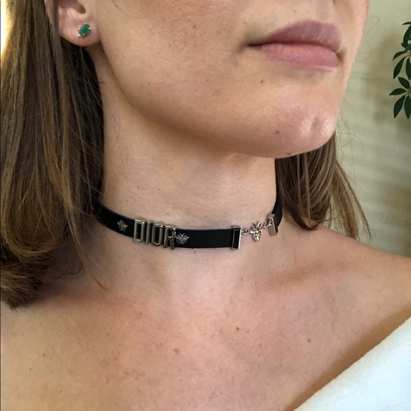 dior black choker
